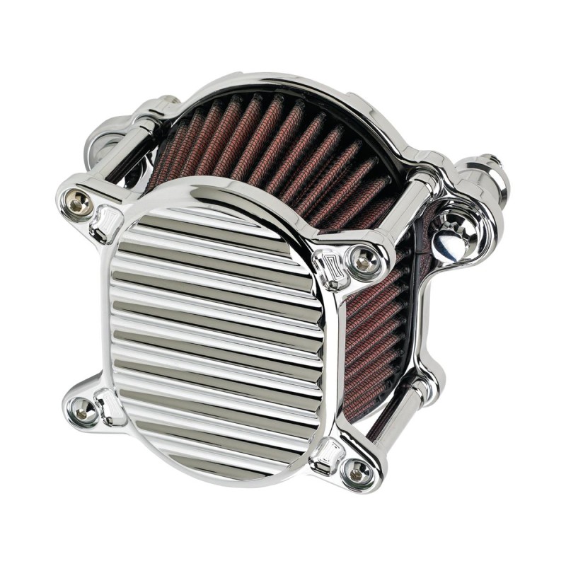 Omega Finned Air Cleaner Chrome