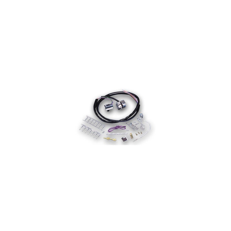 Chrome Left Handlebar Wire Harness Hand Control Wire Harness Switch Kit