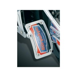 Curved Vertical Side Mount License Plate Kit US Specification Chrome