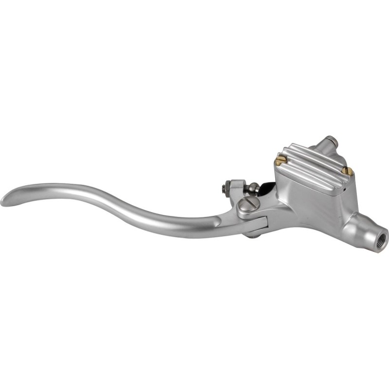 Deluxe Brake Master Cylinder Kit Aluminium Satin Lever and Master Cylinder Cover Aluminium Satin 14 mm Dual Disc