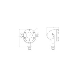 LED Taillight Aluminium Polished Clear LED