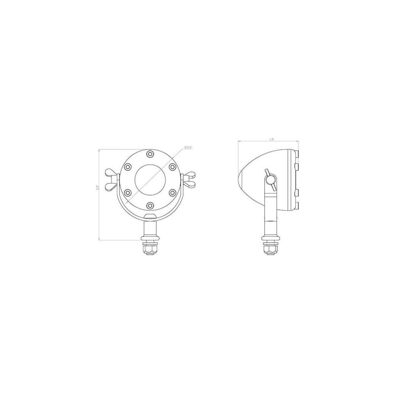 LED Taillight Aluminium Polished Clear LED