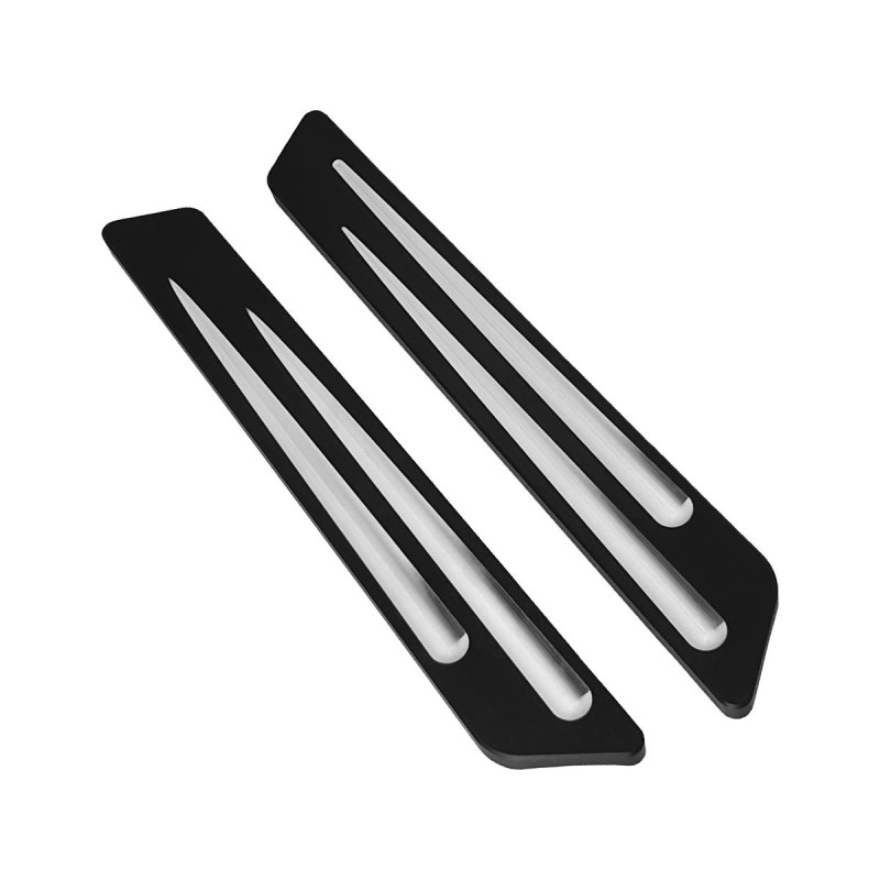 Groove Cut Fork Cover Black Anodized