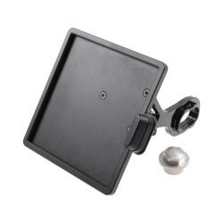 Slide-In Frame Side Mount License Plate Holder Germany 180 x 200 mm Black Powder Coated