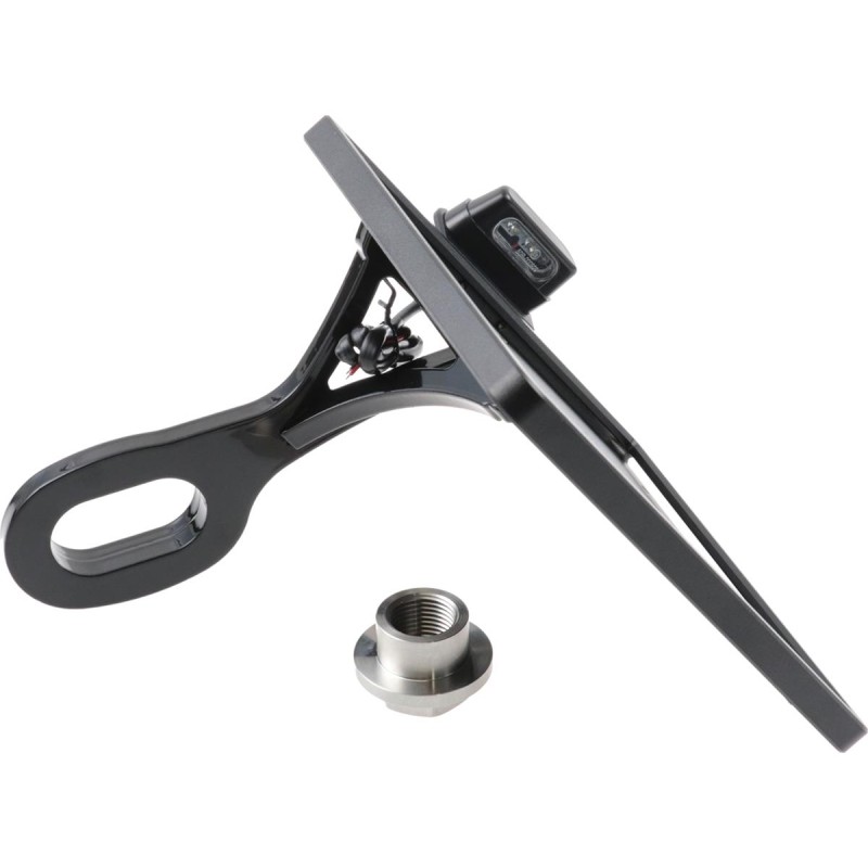 Slide-In Frame Side Mount License Plate Holder Germany 180 x 200 mm Black Powder Coated