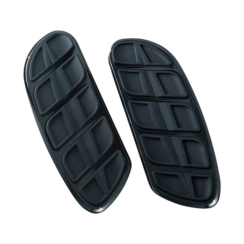 Kinetic Floorboard Inserts For H-D Swept Wing Driver Boards Gloss Black