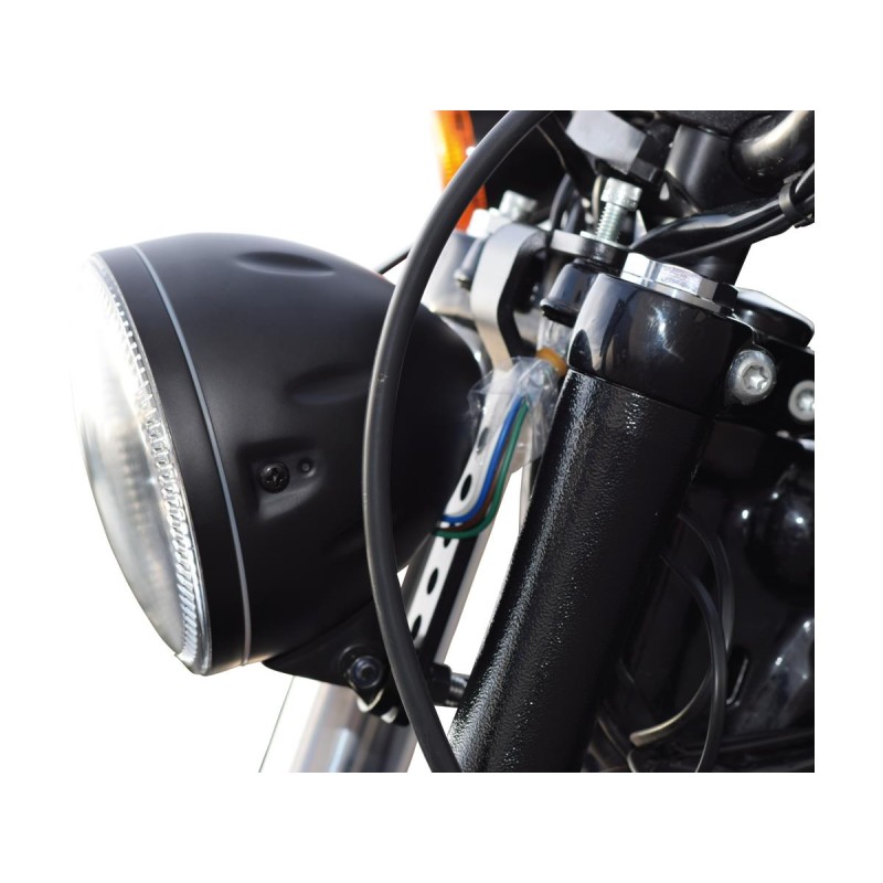 Small Headlight Relocation Bracket Black Powder Coated