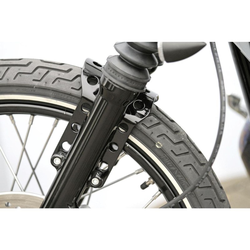 Fork Brace With OEM Wheel Gloss Black Powder Coated