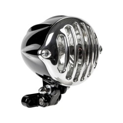 Alcatraz 4" Schweinwerfer Aluminum Polished Bezel Black Powder Coated H4