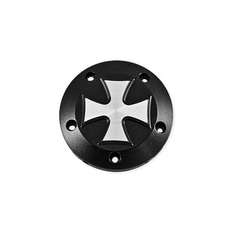 Iron Cross Point Cover 5-hole Black Satin