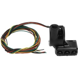 Switch Housing, RR90, 3-Button, Brake, Mirror Hole, Black Anodized Switch Housing Three button