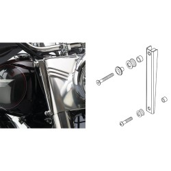 Hardware Kit for FLST W/O Lightbar Windshield Mount Kit Chrome