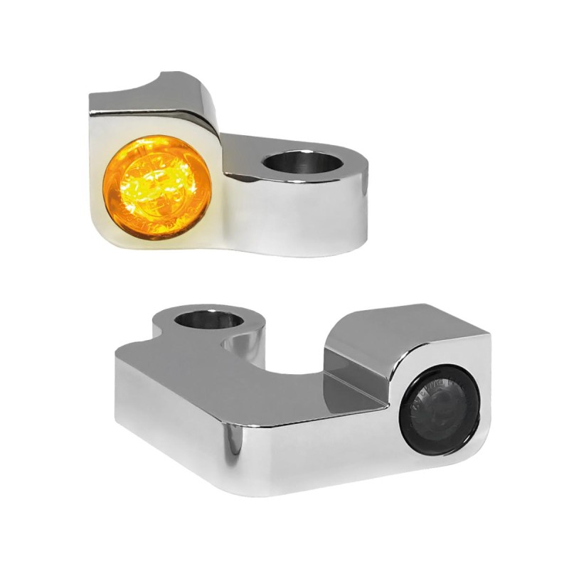 NANO Series LED Turn Signals Chrome Smoke LED