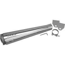 4" External Disc Series Megaphone Universal Slip-On Muffler 1.75" Inlet Stainless Steel Polished 4"