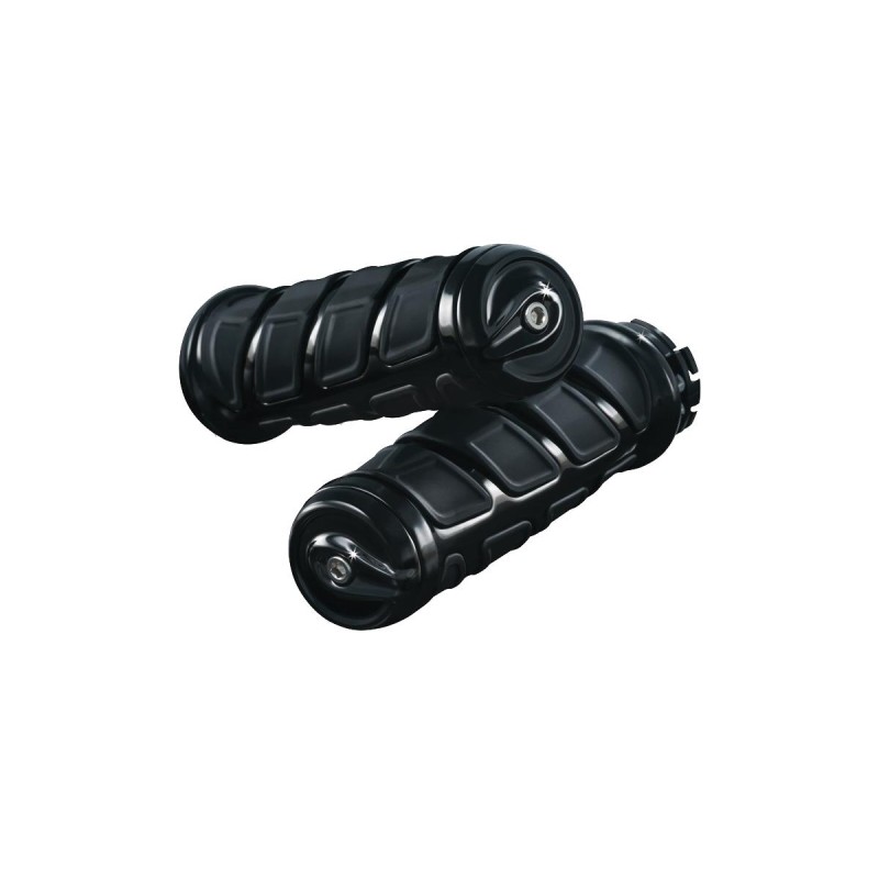 Kinetic Grips Gloss Black 7/8" Throttle By Wire Throttle Cables