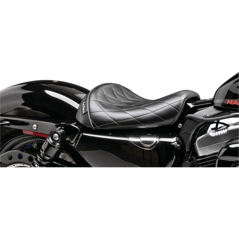 Bare Bones Solo Seat Diamond Stitch Black Vinyl