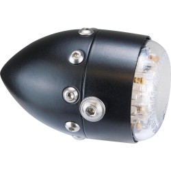 Retro LED Taillight Black Satin Black Satin Clear LED