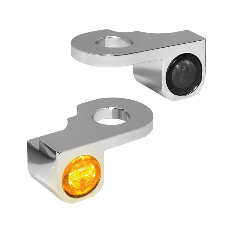NANO Series LED Turn Signals Chrome Smoke LED