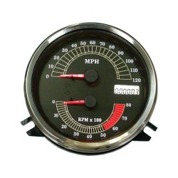 OE-Style Speedo/Tacho Combi Instrument Scale: 220 mp/h Black 114.3 mm