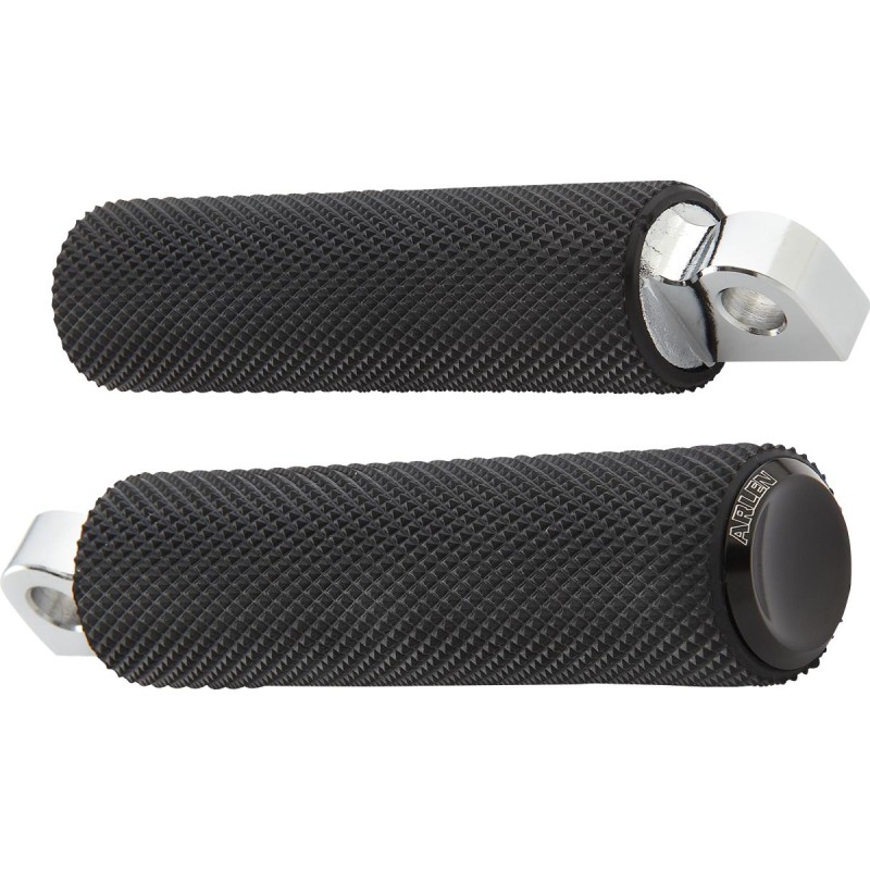 Knurled Rubber Footpeg Black, Anodized