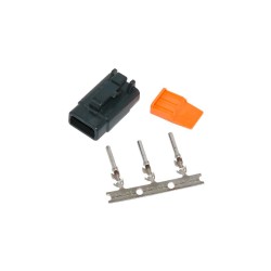 Deutsch DTM 3-Position Black Female Connector Black