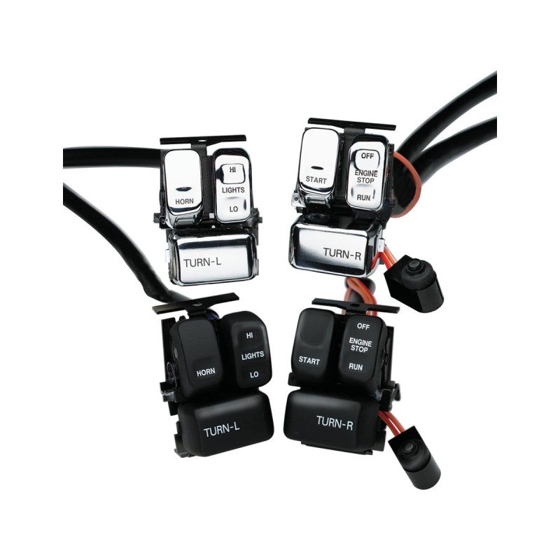 96-up Ergonomic Replacement Engine Start and Stop Switch Engine/Stop/Start Switch Chrome