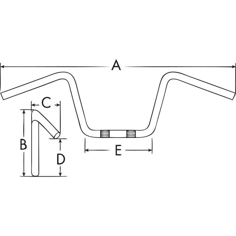 1" Ape Hanger Handlebar