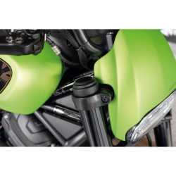 Sportster S Upper Fork Stem Cover Smooth, without Ricks Logo Black Satin