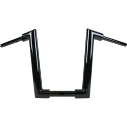 2" Str8UP Road King Special Handlebars Tall (380mm) Black Powder Coated Cable operated Throttle By Wire