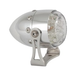 Retro LED Taillight Aluminium Polished Clear LED