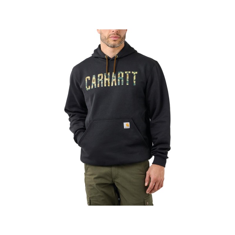 Loose Fit Midweight Camo Logo Graphic Sweatshirt