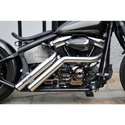 Firestarter Exhaust System , Without Heat Shield, Polished Smooth End Cap, Polished 2,5"