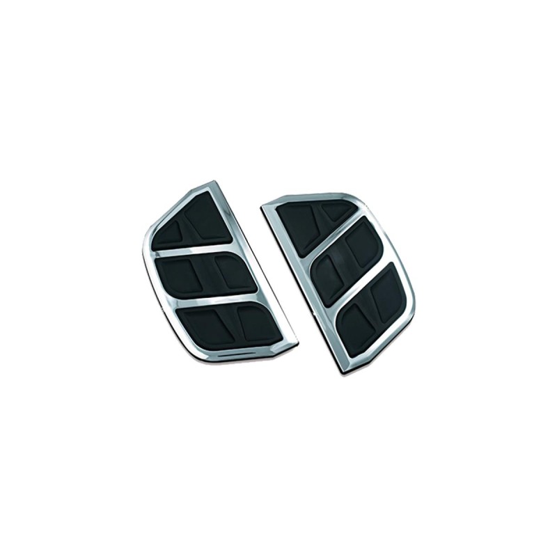 Kinetic Floorboard Inserts For H-D D-Shaped Passenger Boards Chrome