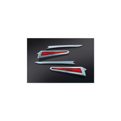LED Saddlebag Extension Light Chrome Red LED