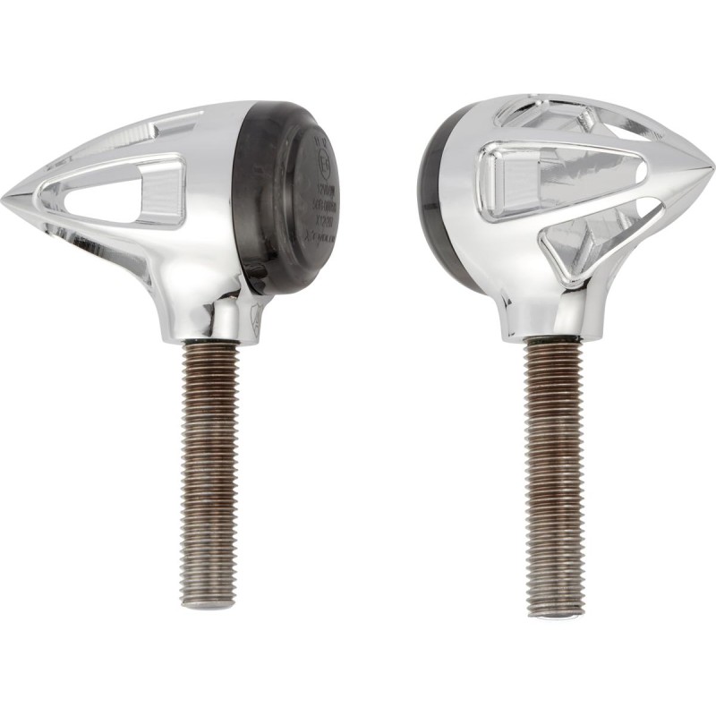 Teardrop Turn Signal Amber LED´s Chrom, Smoke