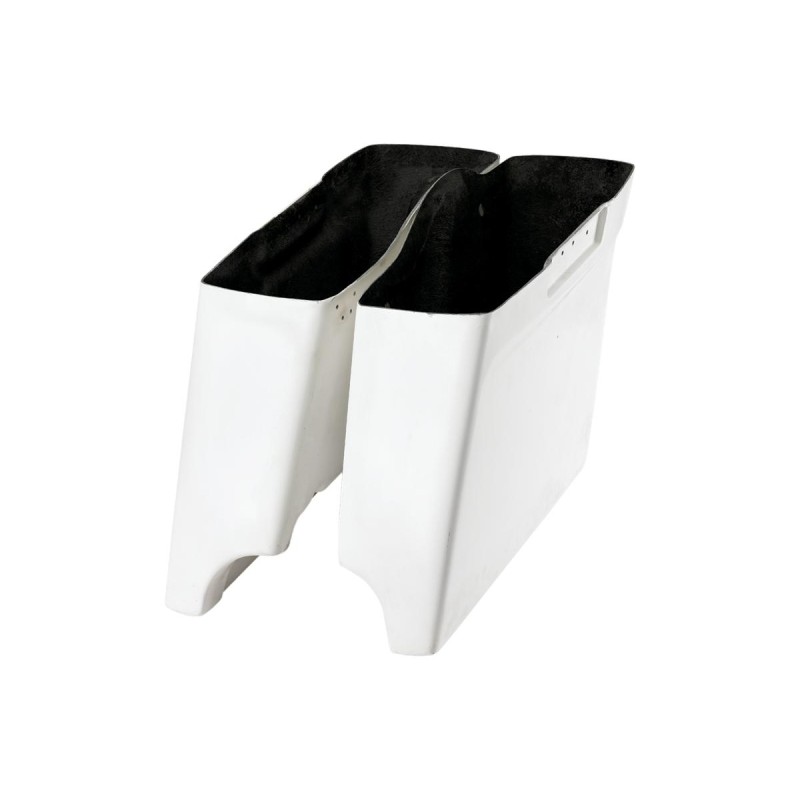 Extended Saddlebag With exhaust cutout White Rear Left