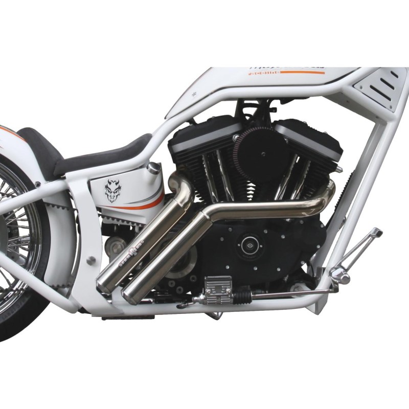 Firestarter Exhaust System , Without Heat Shield, Polished Smooth End Cap, Polished 2,5"