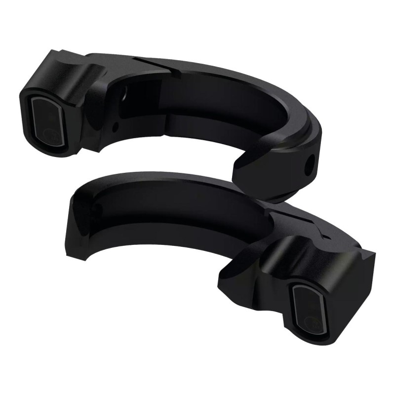 Quick-Stripe Turn Signal Set 41mm Black Powder Coated Tinted LED