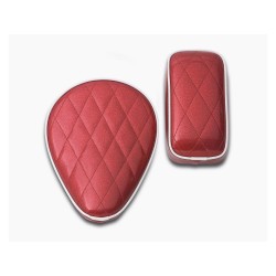 Diamond Metal Flake Pillion Pad Red Metalflake Vinyl
