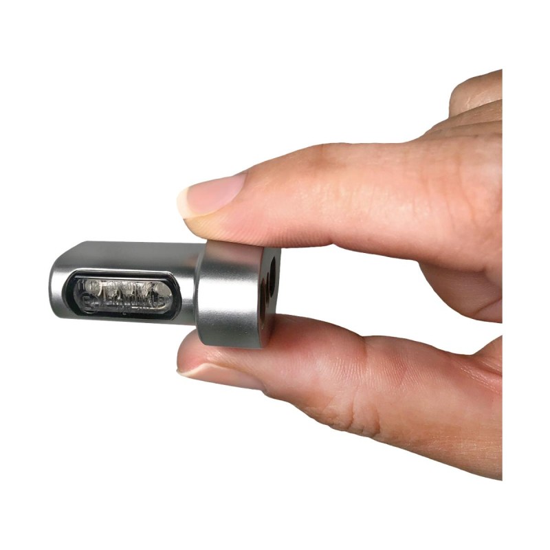 Winglet Micro LED Turn Signals Chrome Satin Smoke LED