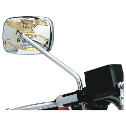 Live To Ride Mirror "Live to ride, ride to live" Chrom, Gold