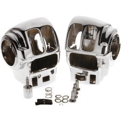 96-up Style Switch Housing Kit For models with radio and cruise control Chrome 1"