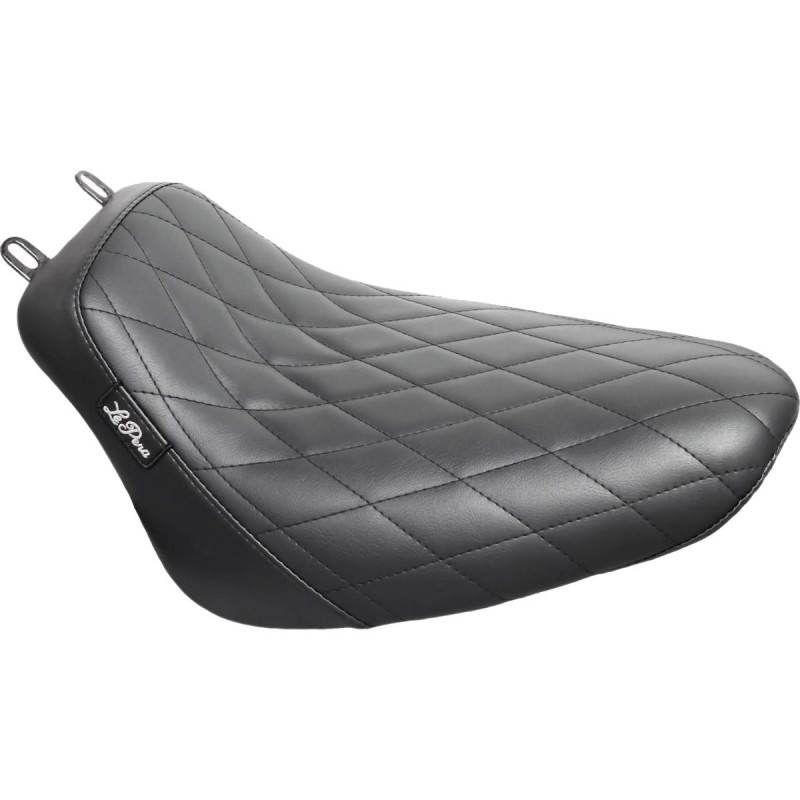 Bare Bones Solo Seat Diamond Stitch Black Vinyl