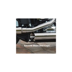 Gun Smooth Slip On Mufflers Sland End Cap Polished Black