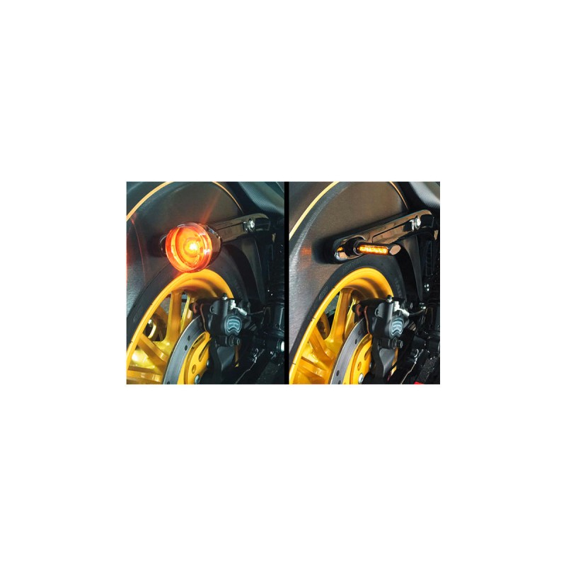 Winglet 3in1 LED Turn Signals/Taillight/Brake Light Black Anodized Smoke LED