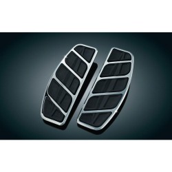 Kinetic Floorboard Inserts For H-D Swept Wing Driver Boards Chrome