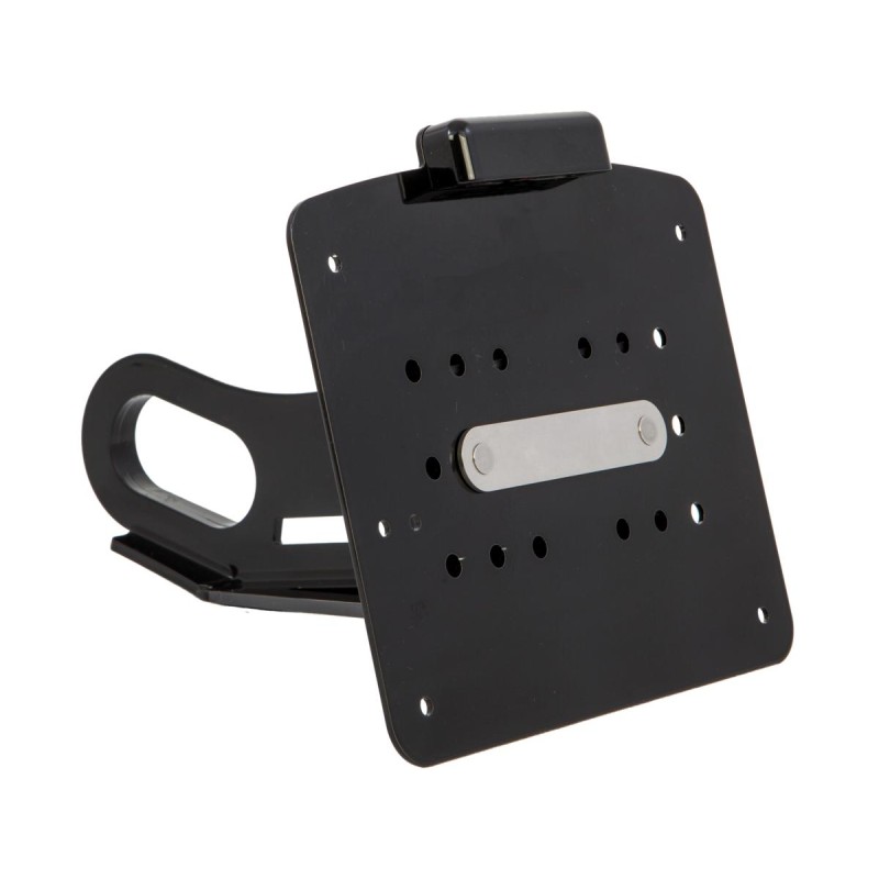 Long License Plate Side Mount Kit Long, Swiss specification Gloss Black