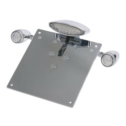 Softtouch Grip LED Turn Signal Set with Rear Turn Signals ,Taillight and License Plate Chrome 1" Throttle Cables