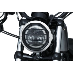 Dillinger 5 3/4" Headlight Trim Ring Black Satin