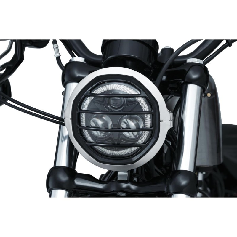Dillinger 5 3/4" Headlight Trim Ring Black Satin